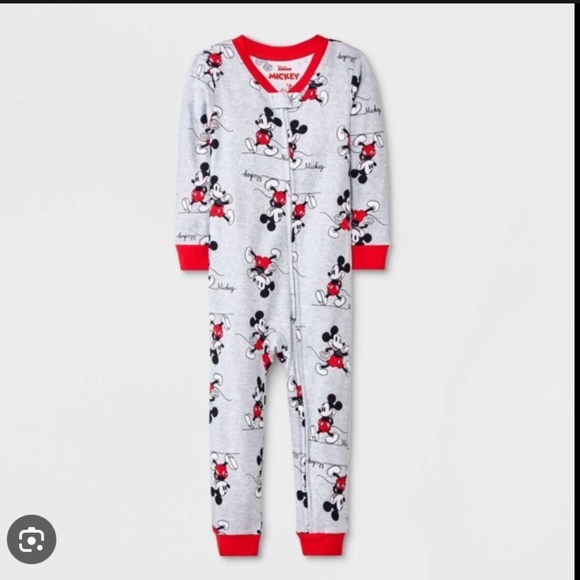 Disney Other - Toddler Mickey Mouse Zip Up Pajama